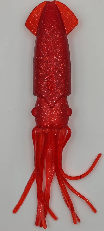 100 Esche Soft Per Pesca - Calamari, Polpi, Hoochies - 10 Colori, 9 Cm