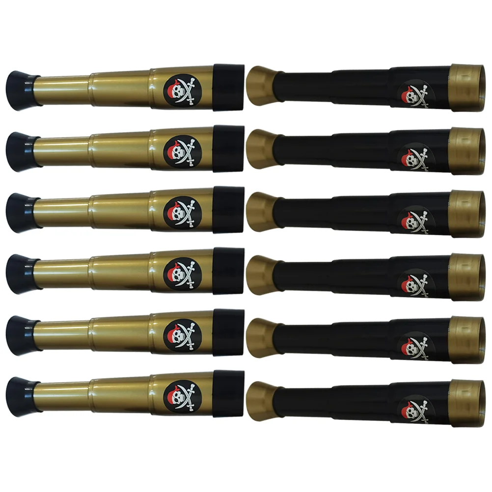 12 Pcs Pirate Ship Toy Learning Exploring Viking Decor Spyglass Toys Bambini Ragazzi Telescopi Decorazioni Per Feste A Tema