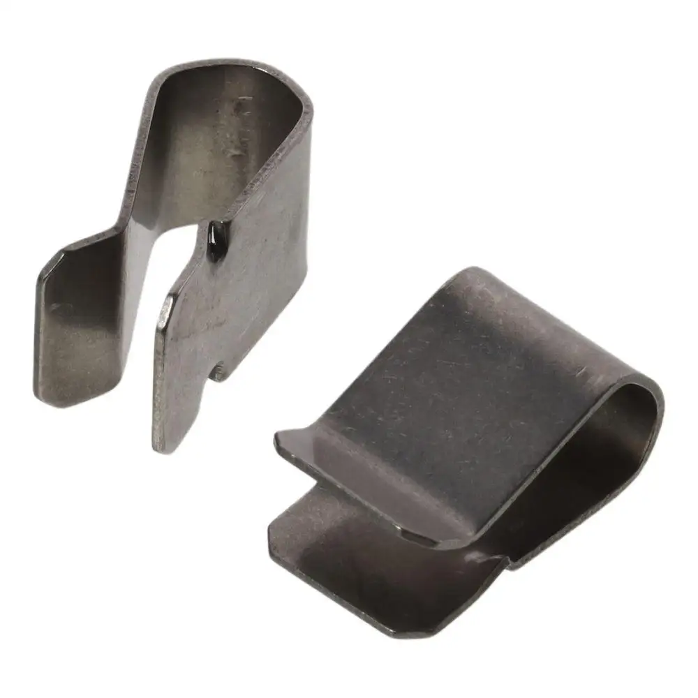 20pcs Stainless Steel Spring U Clips - Silver Tone, Medium