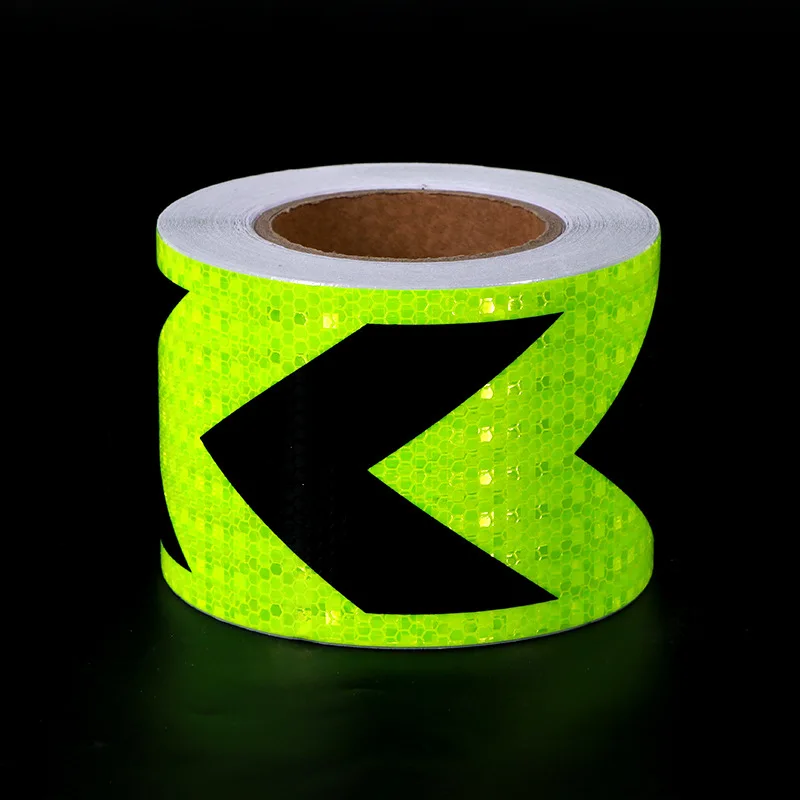 

VITCOCO Green Black Arrow Lattice Reflective Sticker Reflective Film of Truck Body Road Traffic Signs Fire Safety Warning Tape