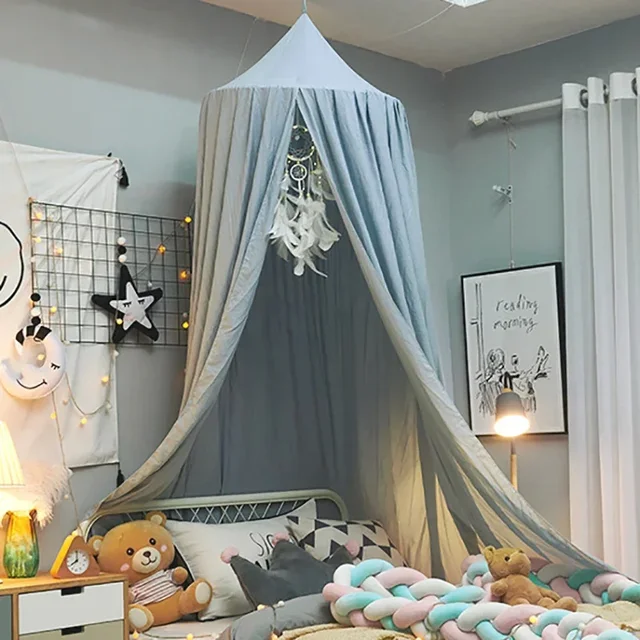 Enfants moustiquaire bébé berceau rideau suspendu tente lit décor fille princesse suspendu lit auvent salon coin jouer lecture NookDecor 3