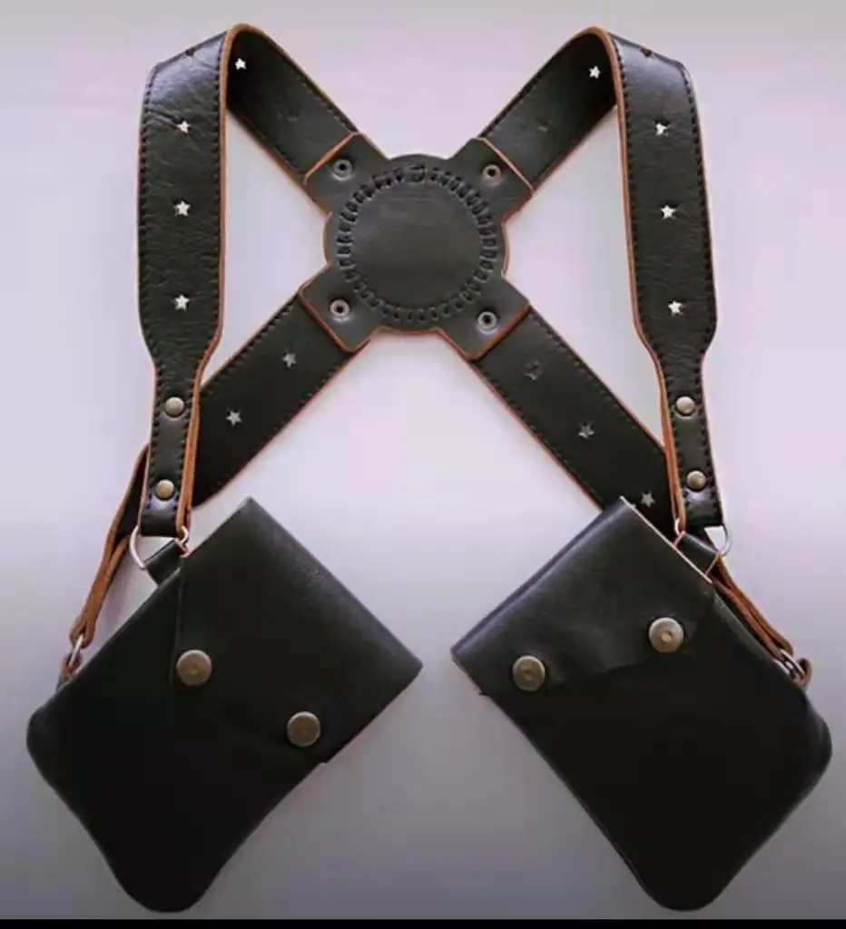 Borsa A Tracolla In Pelle Medievale Fondina A Doppia Tasca Portafoglio Vintage Naruto Portafogli Sonic Costume Anime