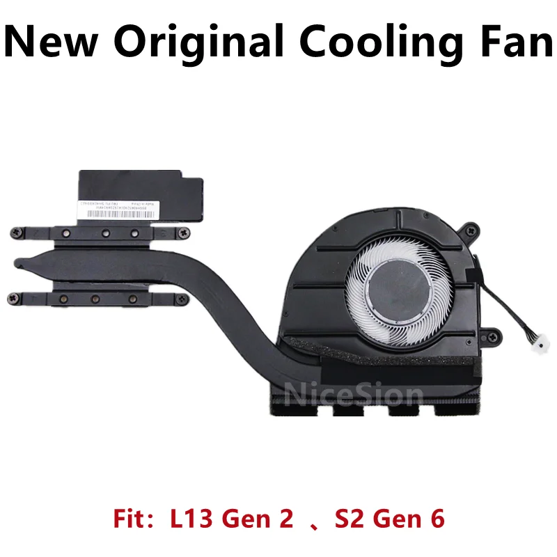 

New Original For Laptop Lenovo ThinkPad S2 6th 2021 L13 Gen 2 CPU Cooling Fan Heatsink Radiator 5H40X89402 5H40X89403