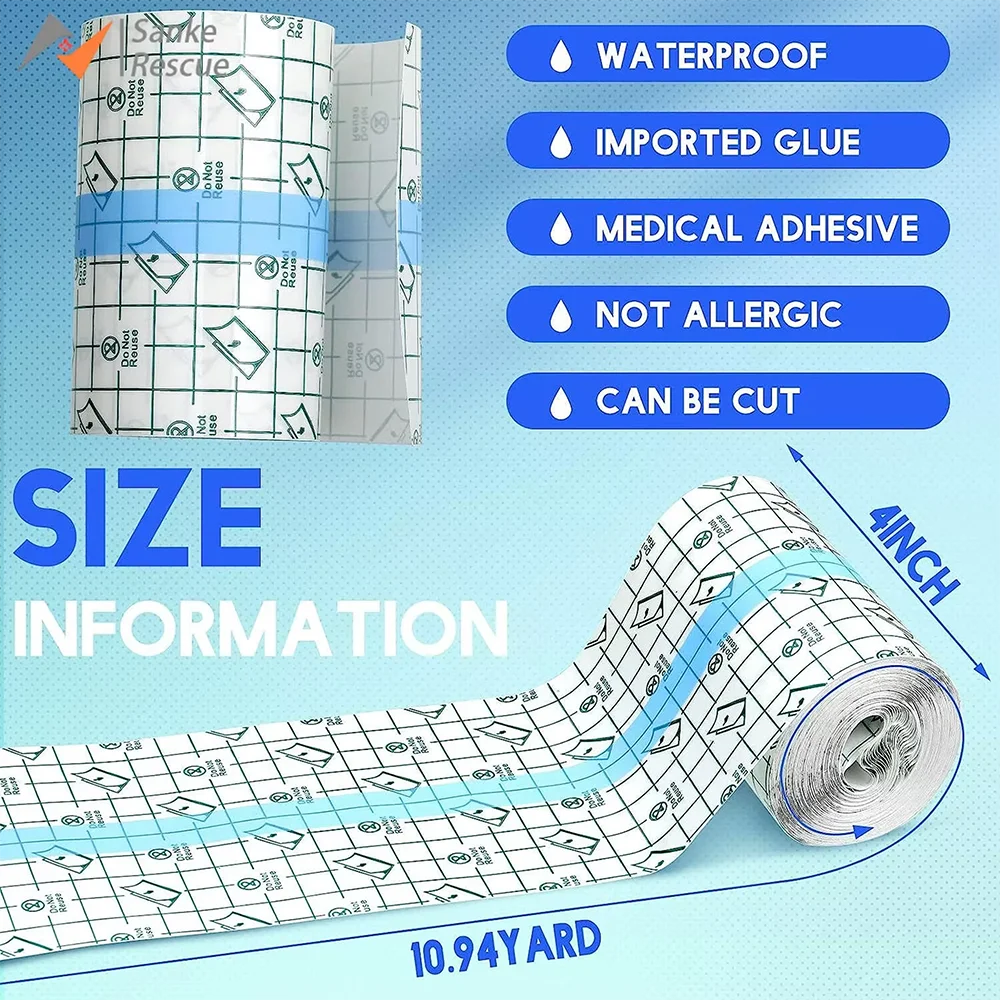 Waterproof Tattoo Aftercare Film - Protective Skin Healing Bandage & Medical Adhesive Tape