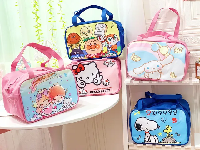Sanrio thermal insulation lunch bag cartoon Melody Kawaii Kitty aluminum  foil thickened large cold-keeping outdoor picnic bag - AliExpress