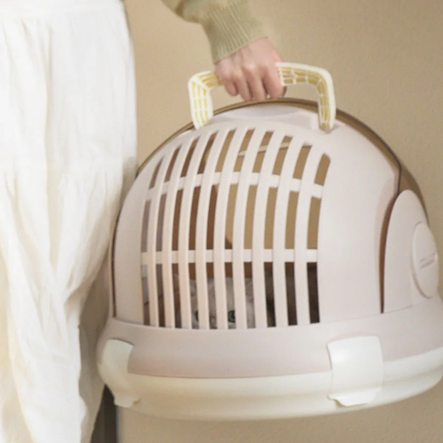 Designer Cat Carrier Cute Travel Portable Breathable Cat Carrier Luggage Plastic Outdoor Case Transparent Kedi Malzemeleri Pets