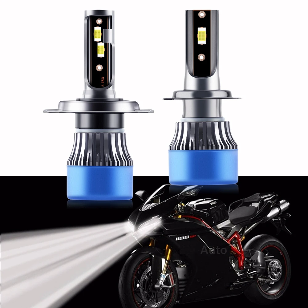 Motorcycle LED Headlight H4 H7 CSP 10000LM/Bulb 12V For YAMAHA Tmax YP400 XP500A YP250R For Suzuki AN400 AN400Z AN650A GSX-R1000
