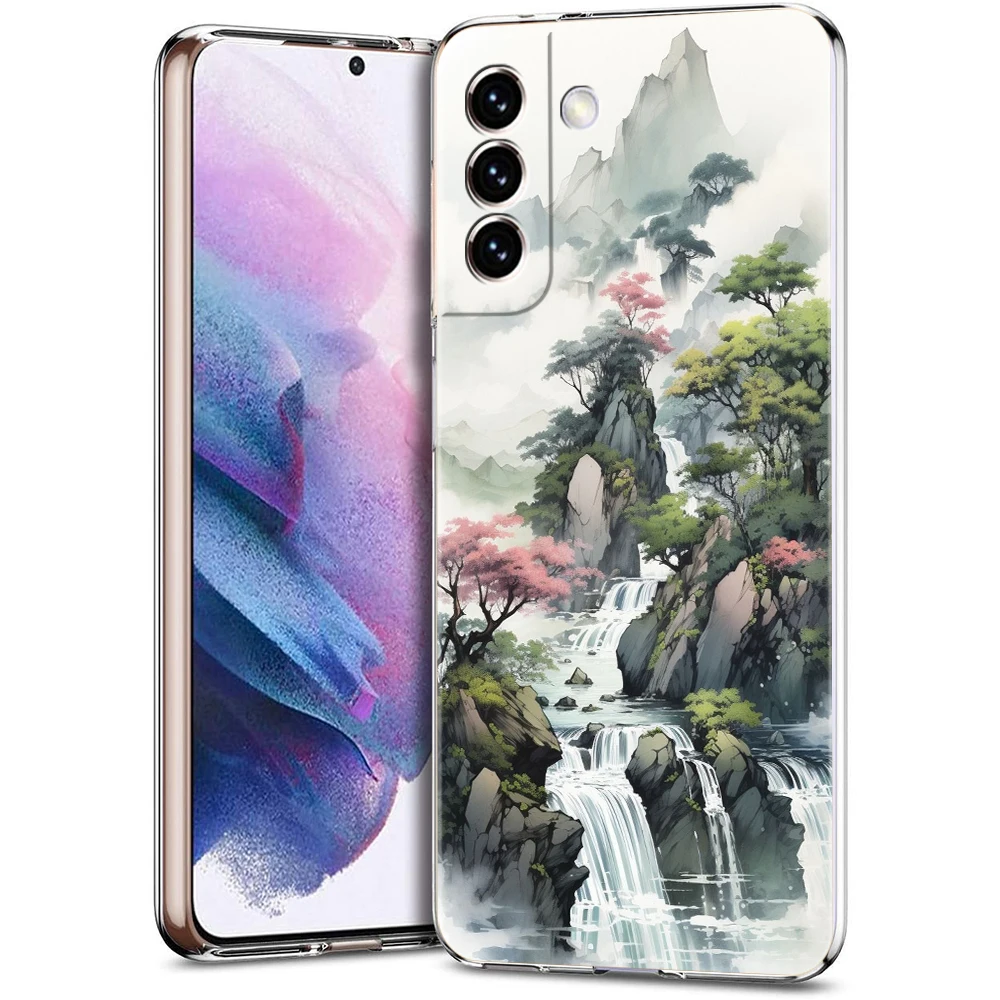 Clear Soft Silicone Landscape Art Phone Case Cover