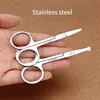 New Facial Hair Scissors Rounded Stainless Steel Mustache Nose Hair Beard Eyebrows Eyelashes Trimming Multifunctional Clippers 5