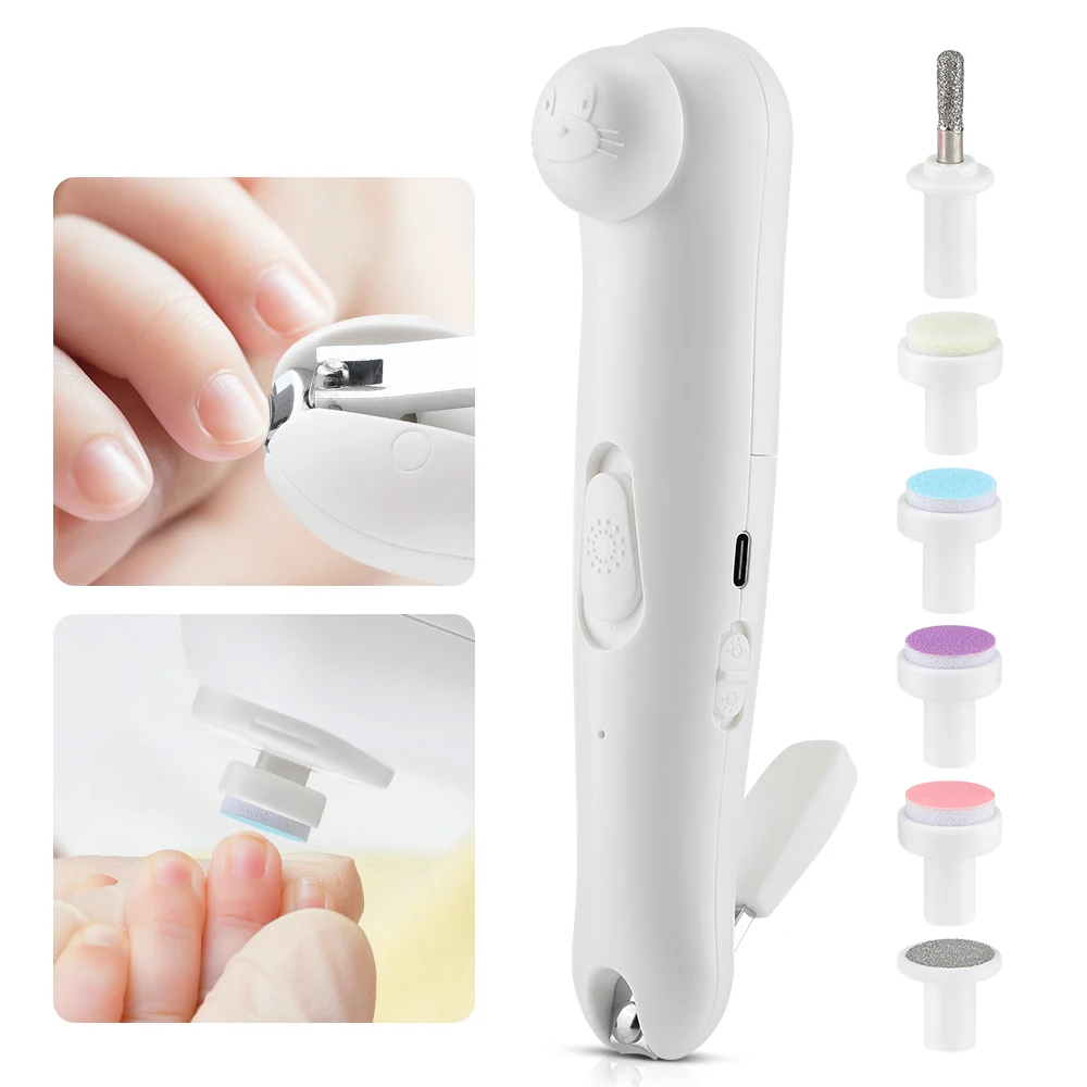 

Electric Baby Nail Grinder Manicure Set Children's Nail Trimmer Baby Nail Clipper Newborn Baby Manicure Instrument USB Chargingy