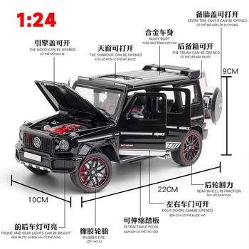 1:24 Mercedes Benz BRABUS G800 High Simulation Diecast Metal Alloy Model car Sound Light Pull Back Collection Toy Gift