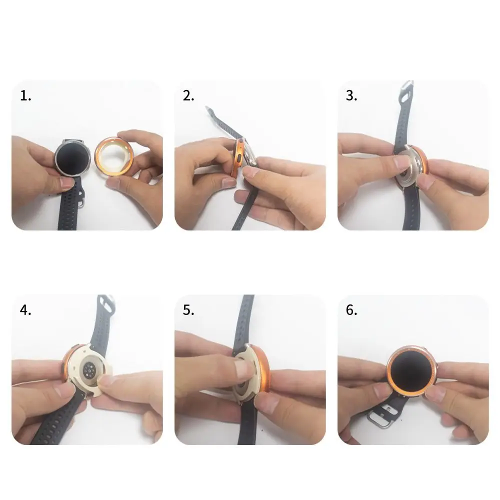 Enhanced Metal Watch Bezel with Anti-Scratch Shockproof Protective Screen