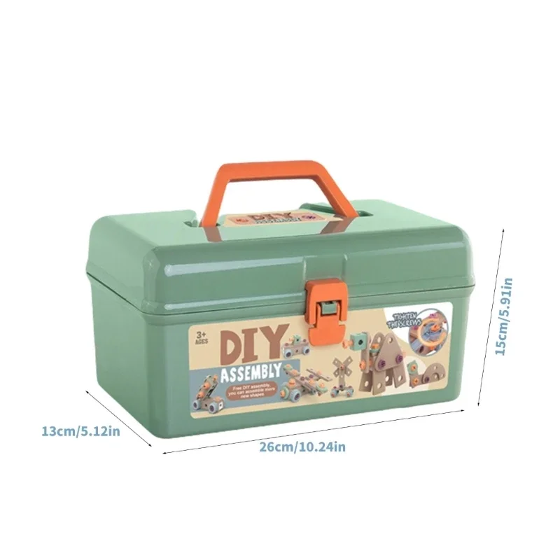 Electric Drill Diy Screw Toys Nut Assembly Puzzle Toys Pretend Play Toolbox Repair Kit Montessori Educational Children's