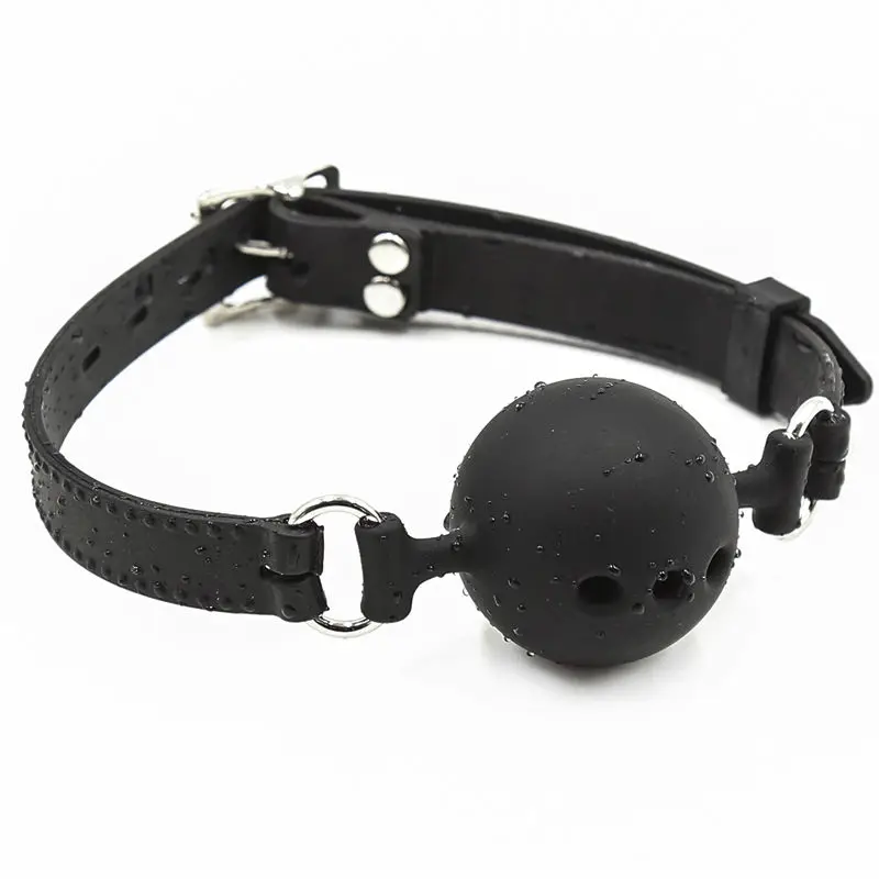 Gag a sfera in silicone morbido per giochi erotici di coppia_voghion.com