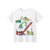 Summer New Children's Short Sleeved T-shirt For Both Boys And Girls Cartoon Car Excavator Printed Fashionable Casual Top 3
