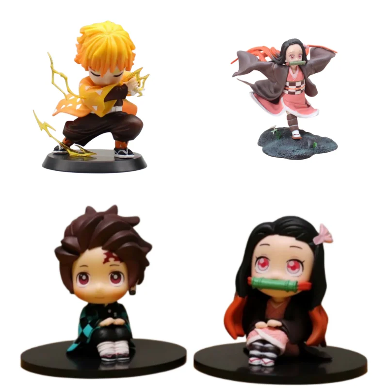 

Demon Slayer Agatsuma Zenitsu Model Kamado Nezuko Anime Peripherals Ornaments Home Car Decoration Holiday Gift Toys Garage Kits