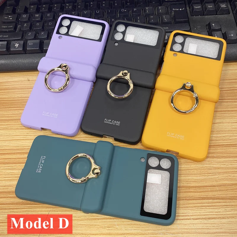 Case for Samsung Galaxy Z Flip 3 5G Magnetic Hinge Full Protection Cover Camera Glass Hard Plastic Back Ring Case With Touch Pen samsung silicone