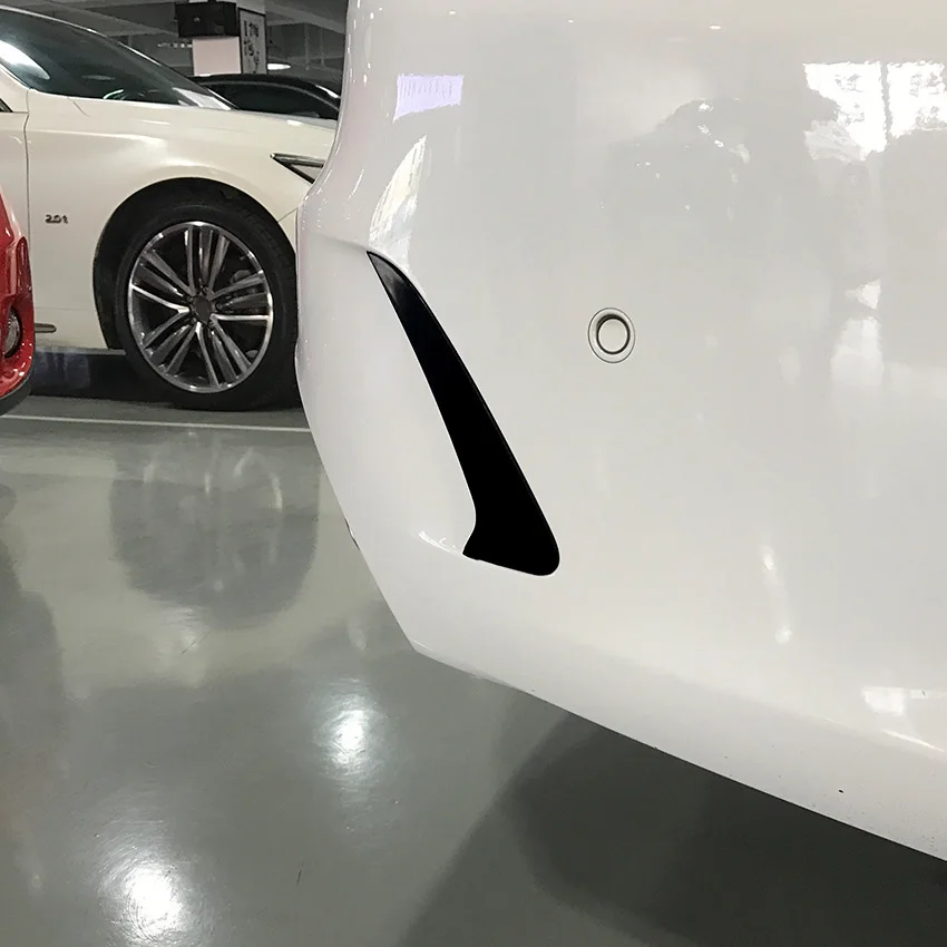 Rear Bumper Spoiler Side Canard for Mercedes Benz C Class Estate S205 C180 C200 AMG Black Car Spoiler Cover