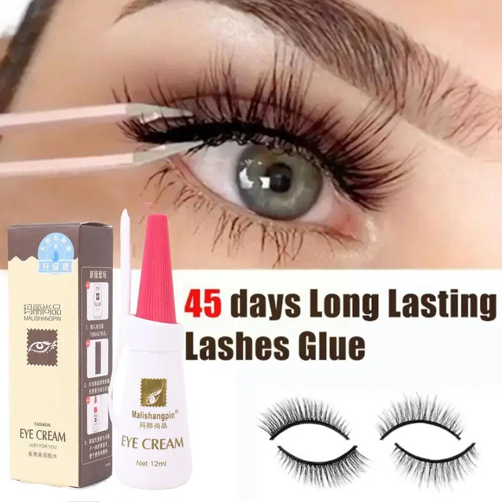 Eyelashes Extension Glue 12ML Waterproof Lashes Grafting Eyelash Clear 2/3 Long Lasting Glue Glue Seconds Fast Makeup Dryin J7B8