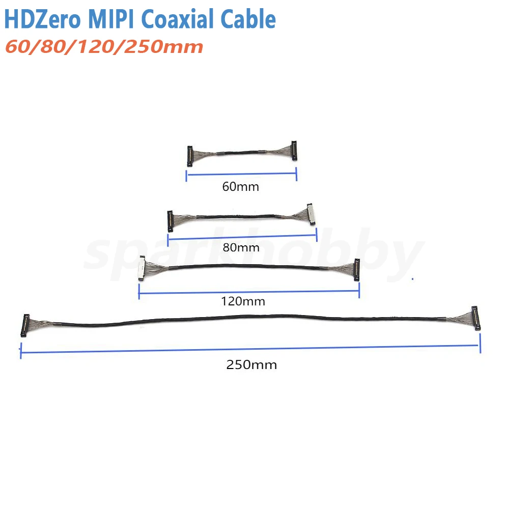 Cabo Coaxial HDZero MIPI 60/80/120/250mm para Câmera FPV