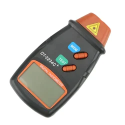Enhanced Digital Laser Tachometer RPM Meter with LCD Display - Non - Contact Speed Tester (Orange Key)