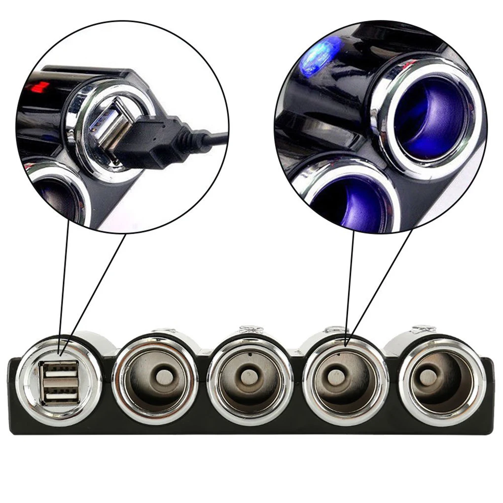 

Car Lighter Dual USB Ports Adapter Charger Socket Splitter Automobile