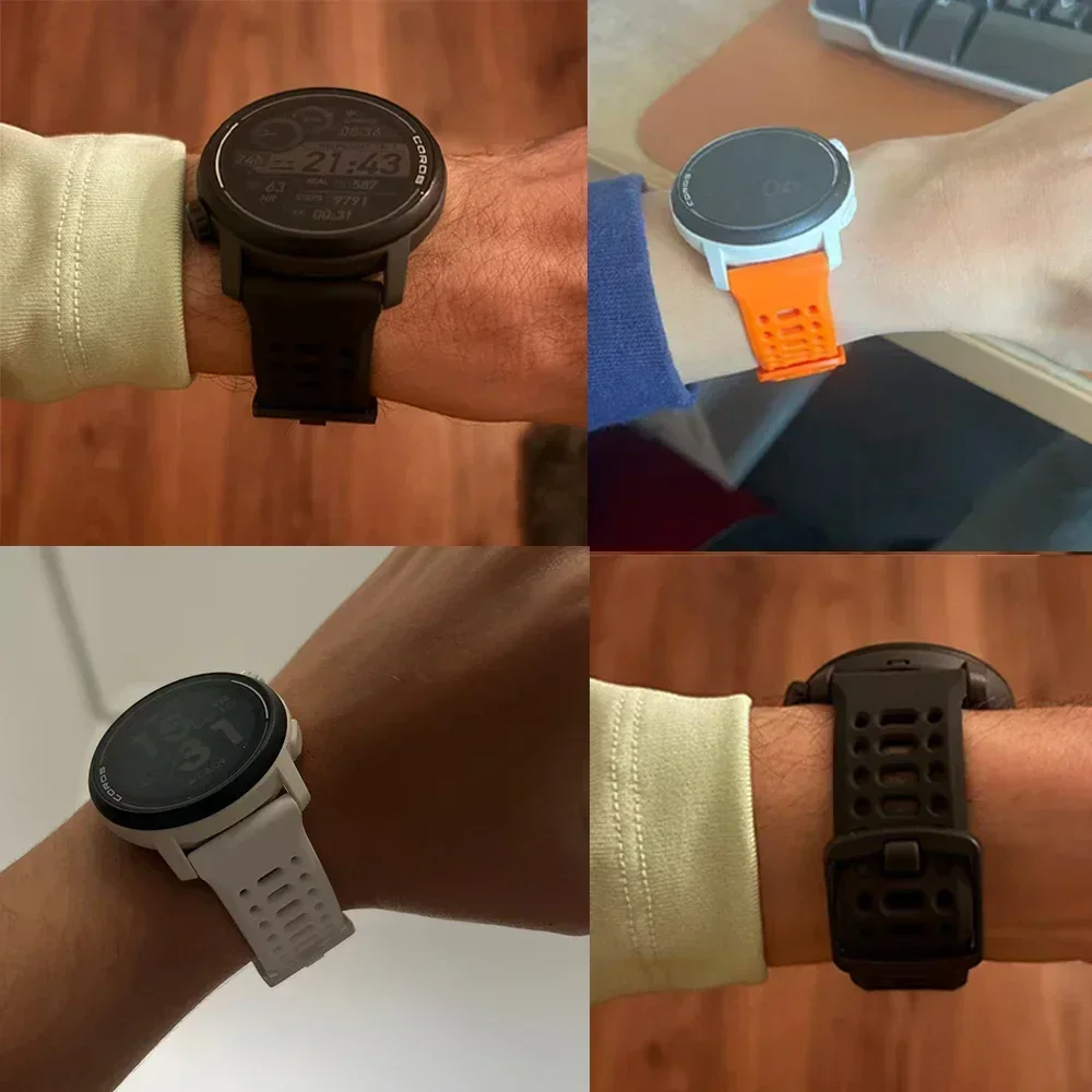 Silicone Sports Bracelet - Universal Smartwatch Strap (20/22mm)