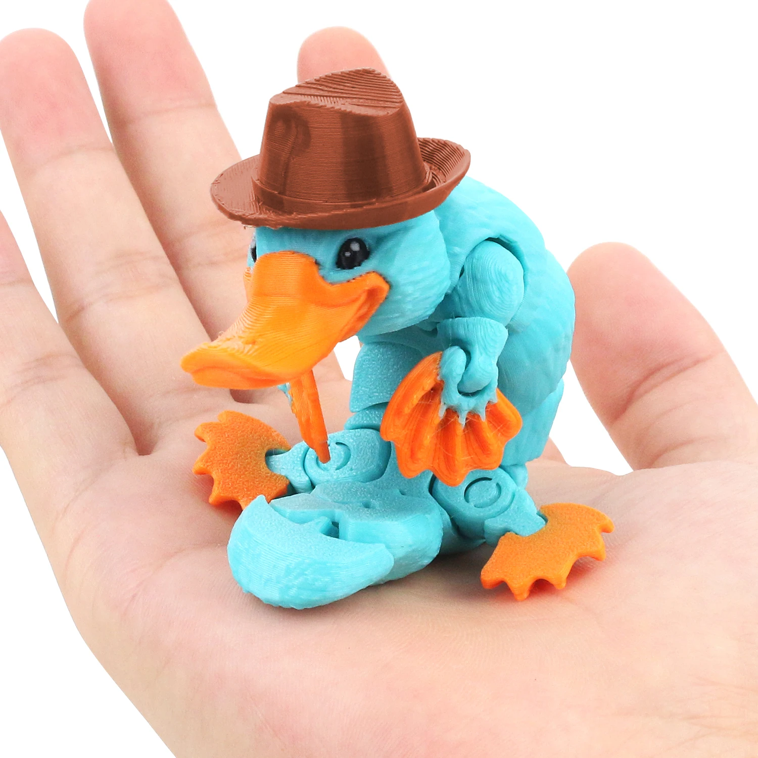3D printed articulated platypus irritability toy crystal platypus children's stress relief toy with movable joints 2