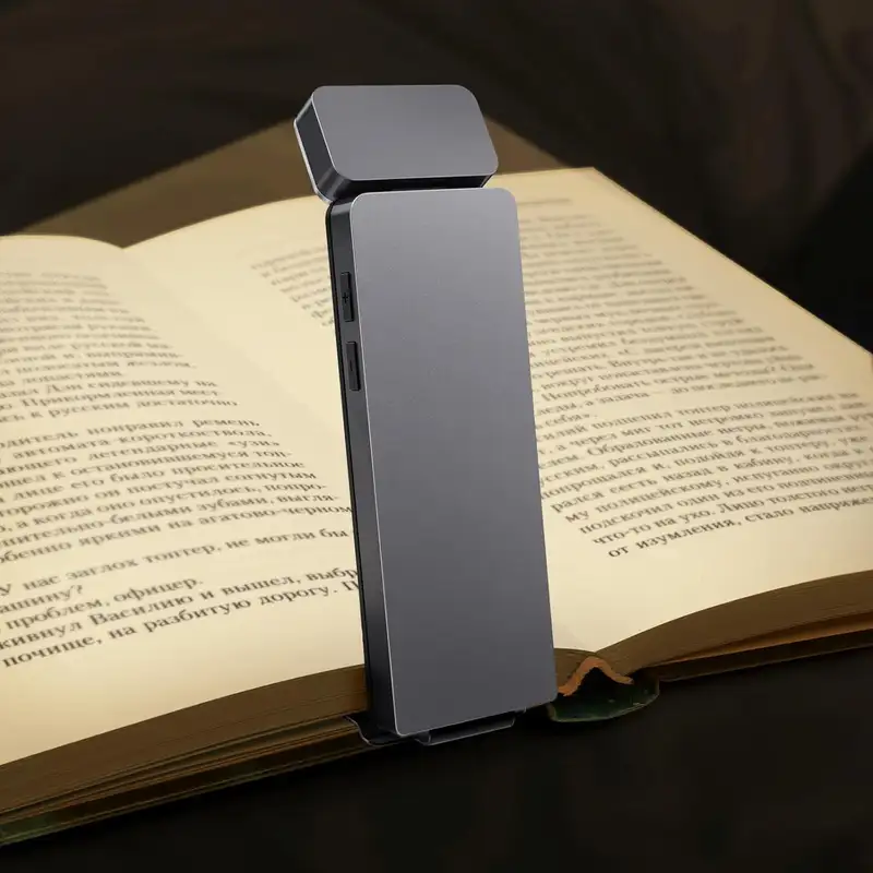LED Rechargeable Clip-On Book Light 3 Colors 5 Brightness Bed Reading Night Light  Eye-Protection Bookmark Lamp Mini Book Lamp - Image 10
