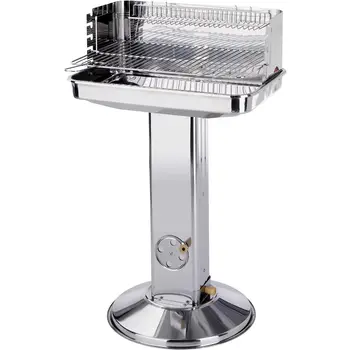 Griglia a colonna Imbuto Griglia per barbecue Griglia a carbone con ripiano in acciaio inossidabile Barbeque da giardino Barbecue portatile da campeggio all'aperto 1