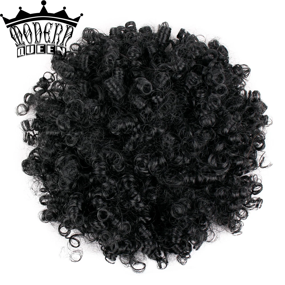 Synthetic Curly Hair Puff African American Short Afro Kinky Curly Wrap Synthetic Drawstring Puff Hair Extensions for Women