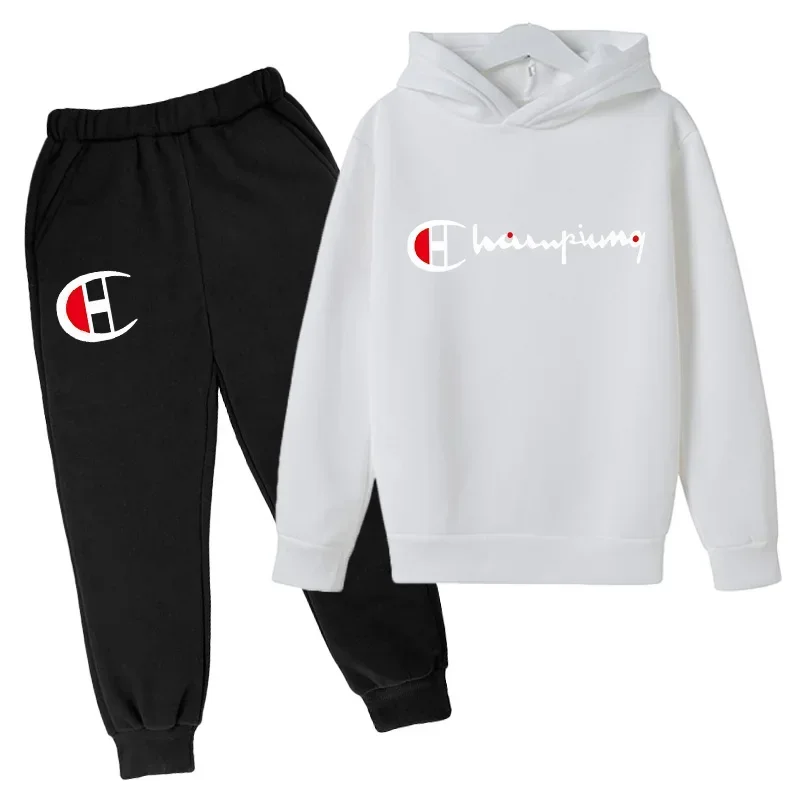 Kids Clothing Hooded Hoodies Sweatshirts Sets for Girl Boy Children Teenagers