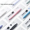 KACO Mechanical Pencil 0.5mm Resin Lead Set Anti-Breakage Steady Writing Morandi Non-Slip GripTail Eraser Simple School Supplies 6