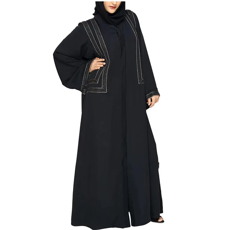 

Solid Open Kaftan Dubai Abaya Turkey Kimono Cardigan Robe Muslim Hijab Dress Ramadan Abayas For Women Caftan Islamic Clot
