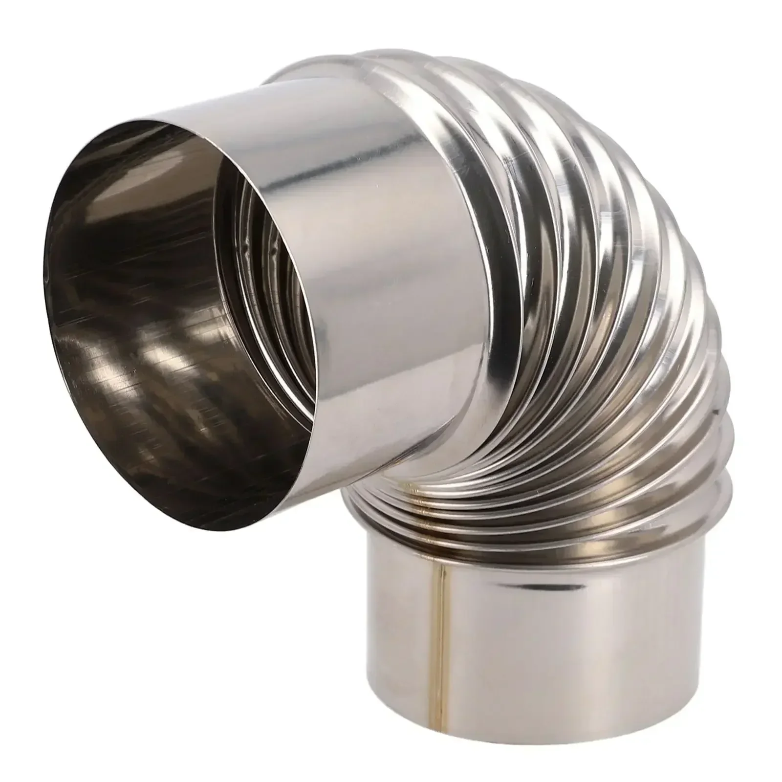 50mm-100mm Stove Flue Pipe Elbow Stainless-Steel Flue Stove Pipe Chimney Gas Wood Stoves Heater Exhaust