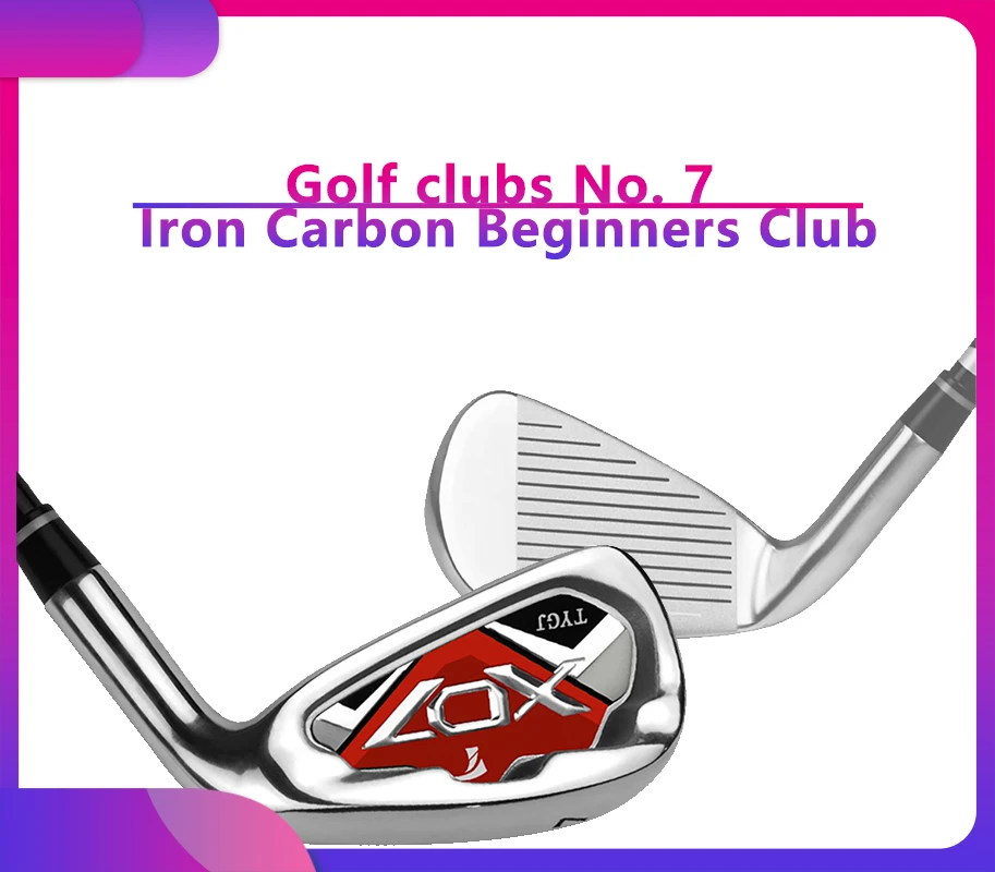 

No. 7 Iron Carbon Beginner Club iron carbon beginner clubs for men and women Steel Shaft Practice Rod