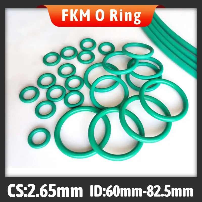 

10PCS Fluorine rubber FKM O-ring CS 2.65mm / ID 60/61.5/63/65/67/69/71/73/74/75/77.5/80/82.5mm