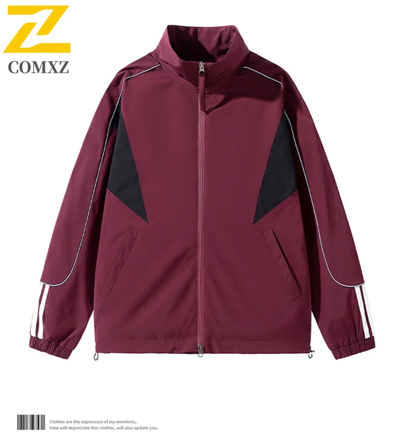 EiAO Jacket Men's Mountain Style Stand Collar  Fall Waterproof Windproof Baseball  Coat for Urban Outdoor Hiking Streetwear 2025