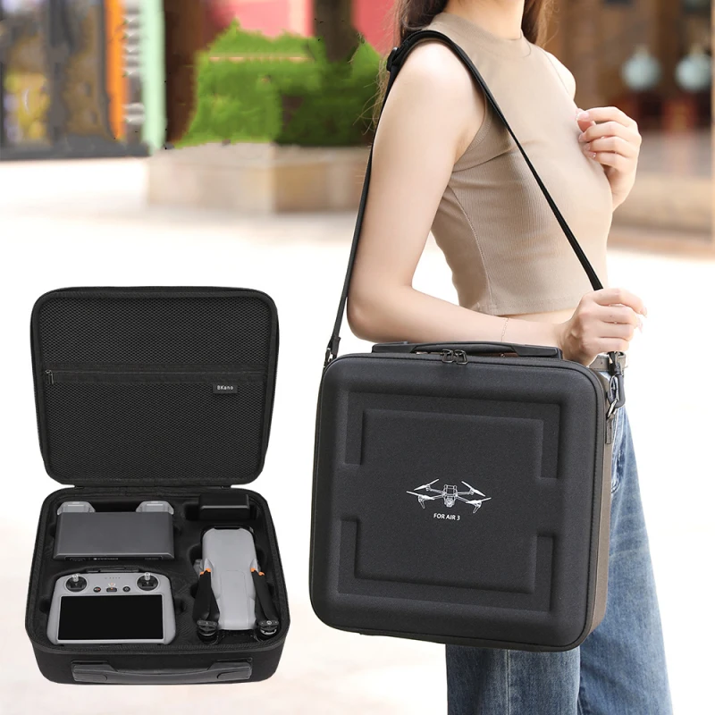 Storage Bag for DJI Air 3 Integrated Carrying Case Handbag Travel EVA Suitcase with Shoulder Strap Drone RC 2 RC-N2 Accessories