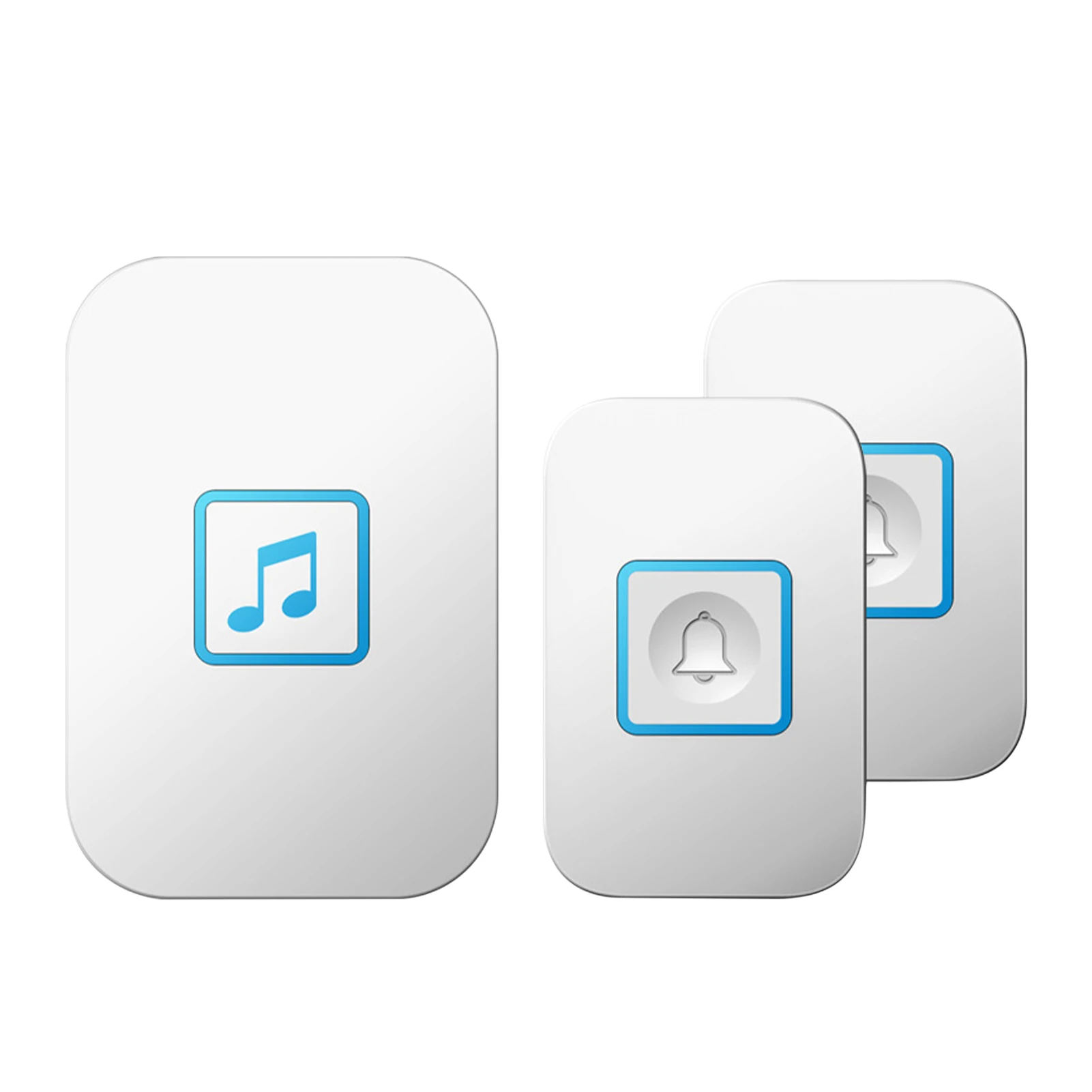 

Home Office Receiver Wireless Doorbell LED Flash Classroom 5 Levels Adjustable Volume Easy Install Outdoor Waterproof Plastic