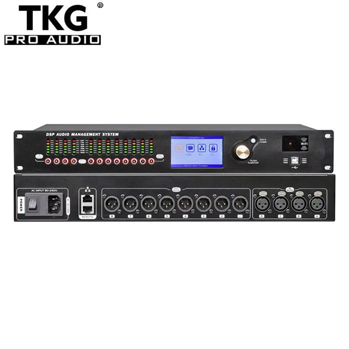 

TKG 3in 6 out / 4 in 8 out, сценическое оборудование для диджея, звуковые эффекты, профессиональный цифровой динамик, аудио DSP процессор