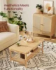 2Tier Coffee Table for Living Room Living Room Table Rectangular Center Table 4