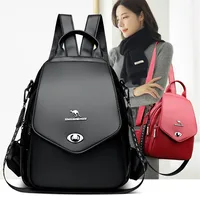 Fashion Lock Women Backpack Designer High Quality Leather Women School Bags Multifunction Large Capacity Travel Backpack Mochila 2