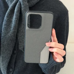 Slim Splicing Fabric Case with Magnetic Wireless Charging and Shockproof Design - Motorola Edge 70 Ultra (GRAY)