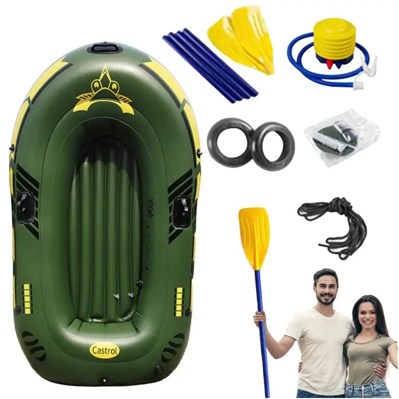 

Inflatable Boat Touring Kayak For River 2 Person/ 3 Person Swimming Pool Boat Portable Drift Boat For Fishing Recreation Leisure