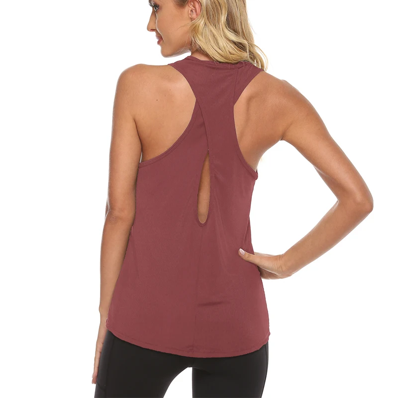 Sleeveless Top Activewear Athletic Yoga Vest s Open Back Yoga Tank Tops Stretch Sexy Blouse Sport Fitness Tank Tops