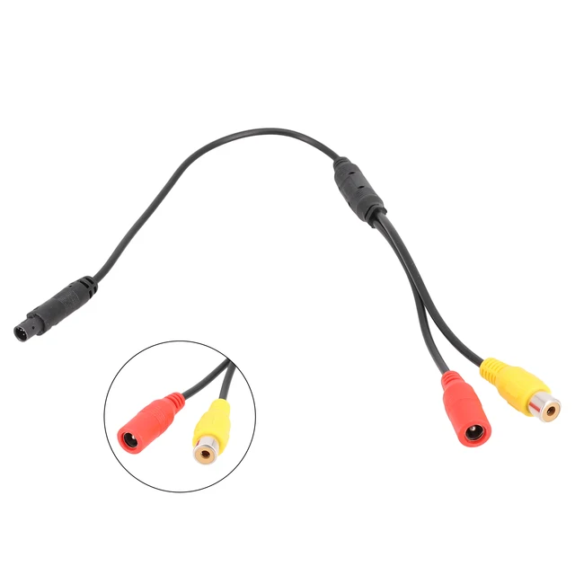 Car Backup Reverse Camera 4Pin Male To CVBS Female Connector