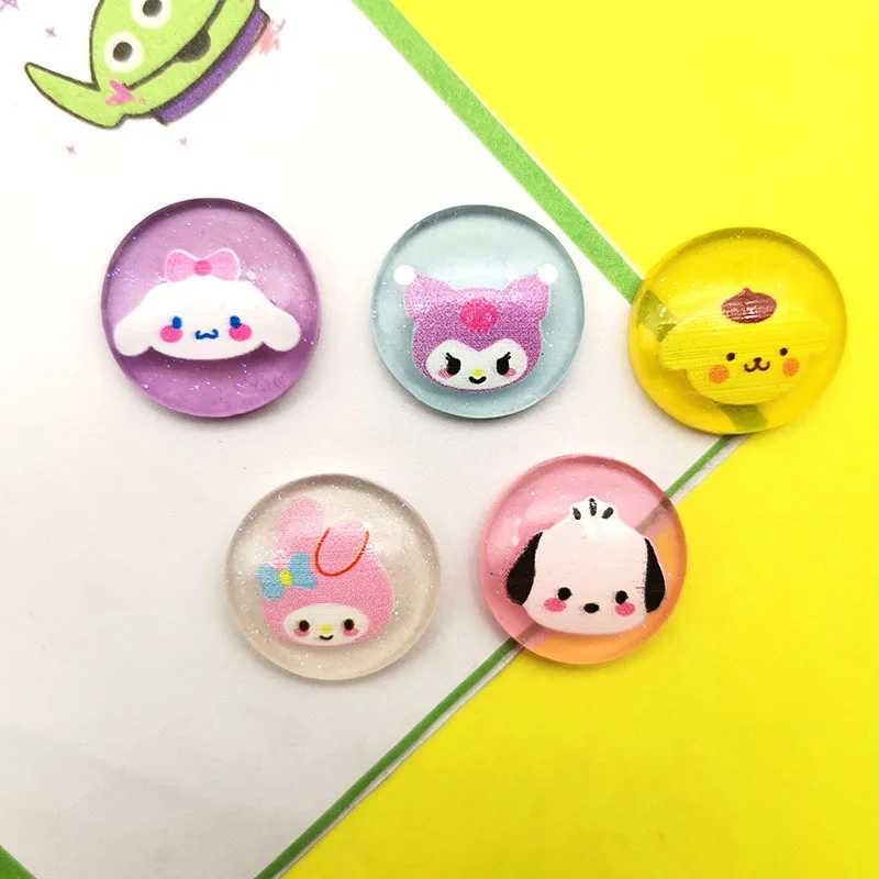 

10Pcs Kawaii Cinnamoroll Diy Accessories Sanrio Anime My Melody Cute Cartoon Hello Kitty Kuromi Hairpin Patch Toy for Girls