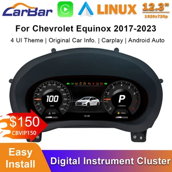 Pantalla LCD de 12.3 Pulgadas para el Tablero de Instrumentos de Chevrolet Equinox 2017-2023, Sistema de Actualización del Panel de Instrumentos Digital 1