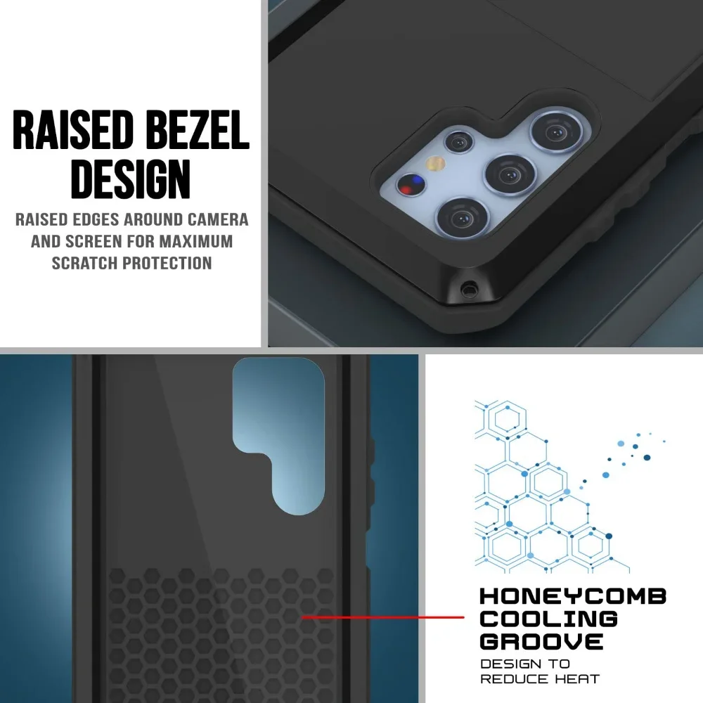 Case for Samsung Galaxy S24 S23 S22 S21 S20 Ultra Note 20 10 Pro S9 S10 Plus S10E Heavy Duty Protection Armor Metal phone Cover